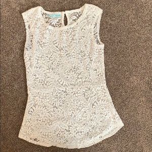 White lace tank